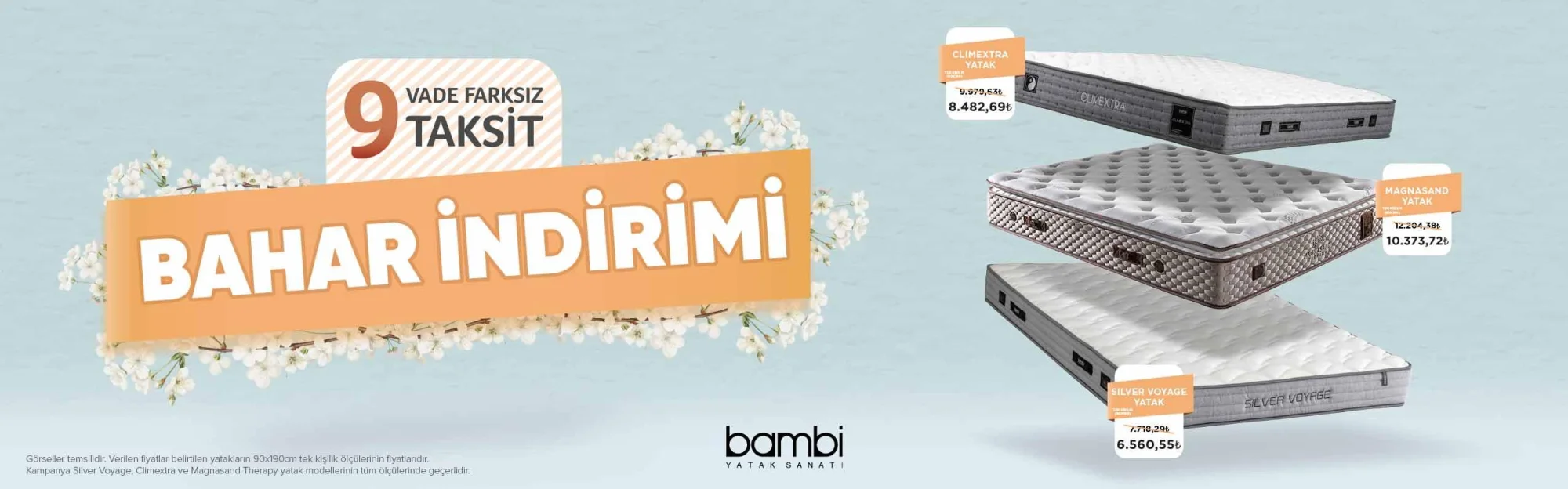 Vade Farksız 9 Taksit Bahar İndirimi