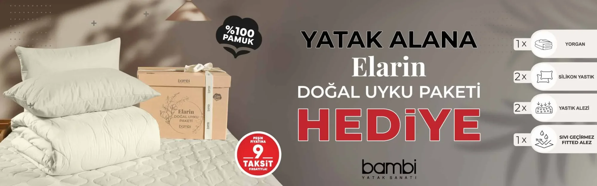 Yatak Alana Elarin Doğal Uyku Paketi Hediye