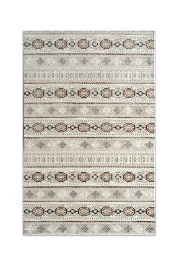 Çınar Gri Bej Modern Salon ve Oturma Odası Halısı - CY06A