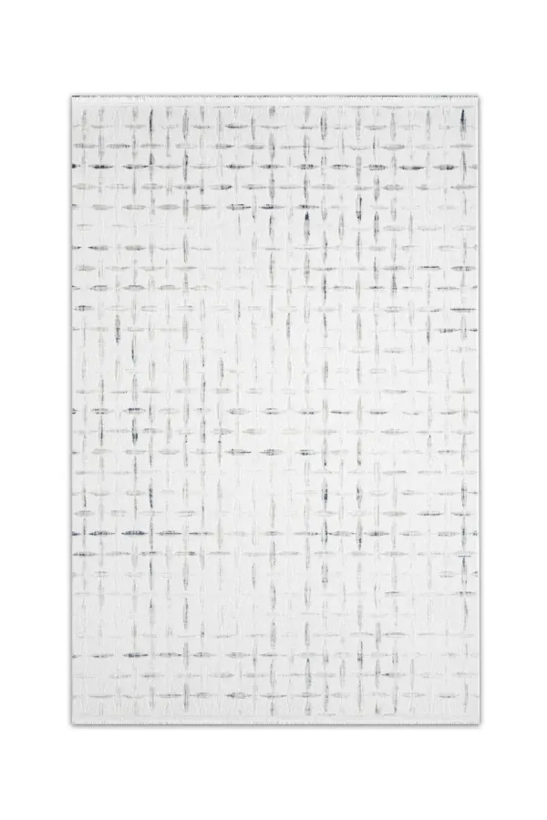 Hermes Bej Gri Geometik Desenli Halı - HU01A