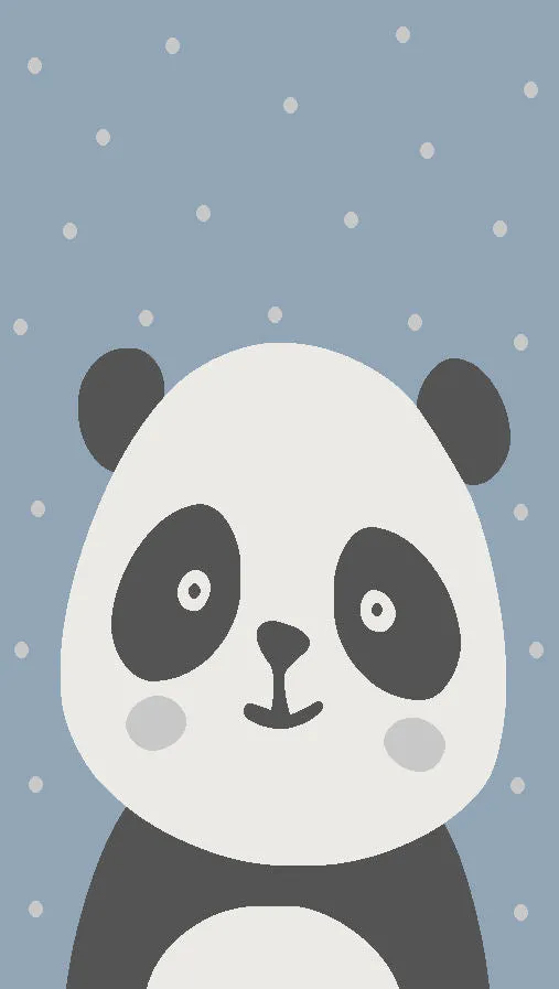 Kids Sevimli Panda Temalı Çocuk Odası Halısı - 0027A