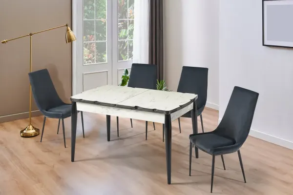 Kütük Kelebek Masa – Menekşe Sandalye Takımı