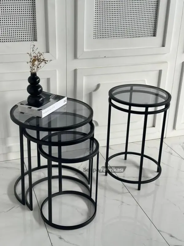 Oliva Zigon Sehpa / Yan Sehpa Takımı