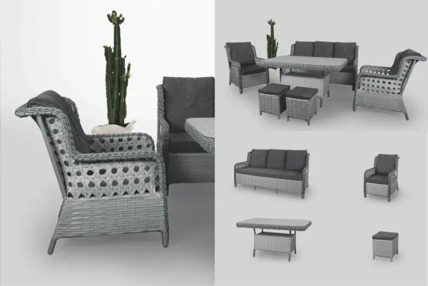 Rose Rattan Bahçe Takımı