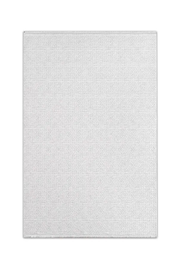 Seren Gri Bej Geometik Desenli Halı - NF02A
